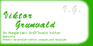 viktor grunvald business card